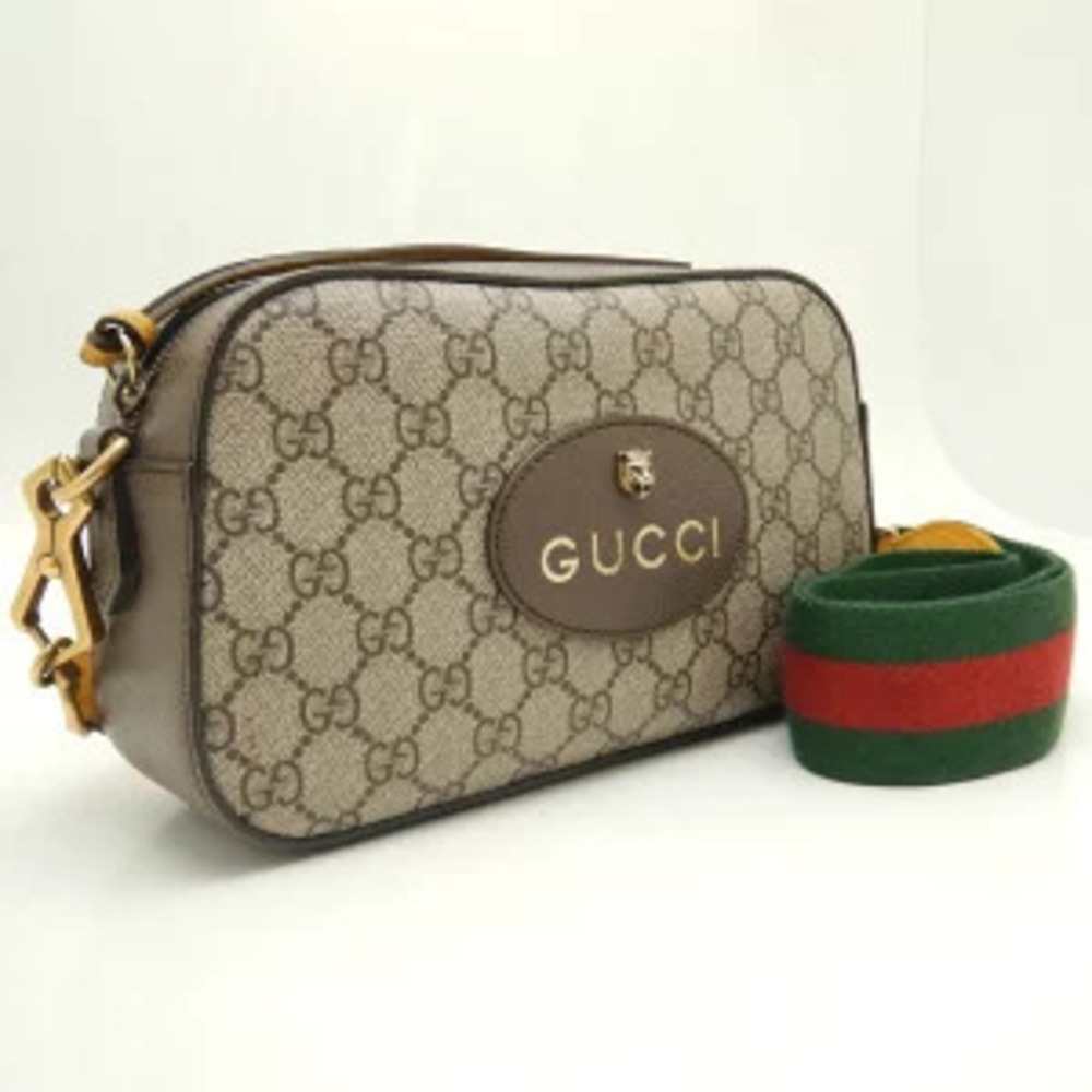 Gucci GG Canvas Bag Supreme Neo Shoulder Brown